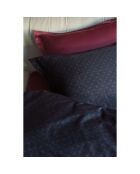 Set copripiumino in cotone stampato blu con 2 federe