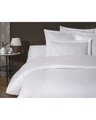 Set copripiumino con 2 federe in cotone a righe bianche - 200x200 cm