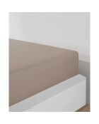 Drap housse jersey en coton beige