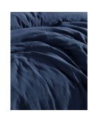 Lenzuolo con angoli in garza di cotone blu marino