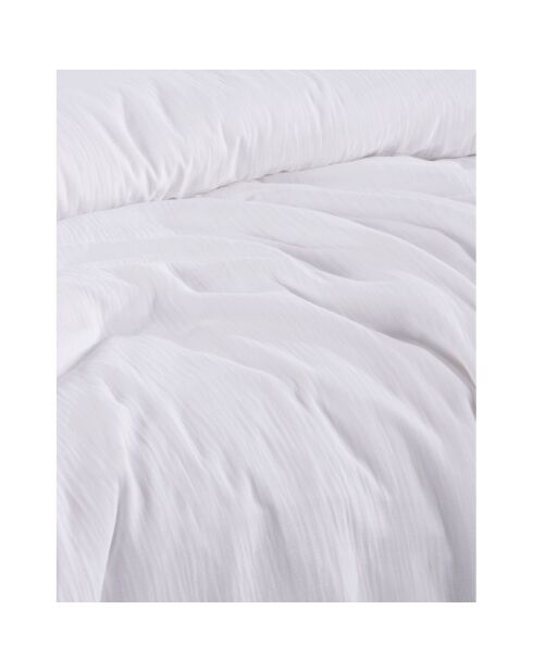 Drap housse gaze de coton blanc