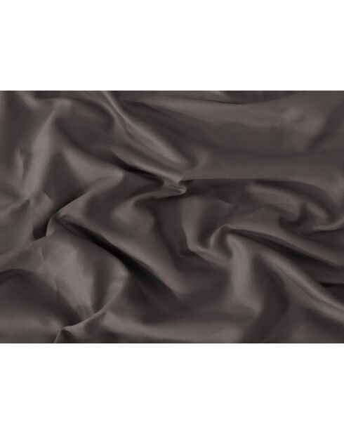 Drap housse en coton anthracite - 90x190 cm