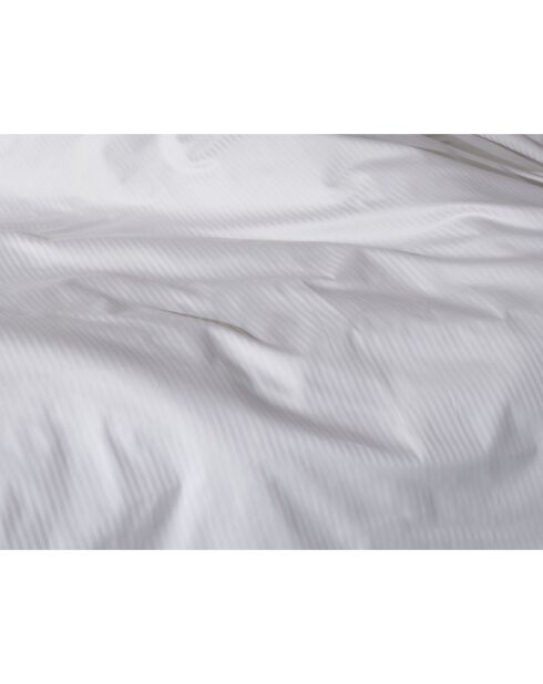 Set di 2 federe in cotone a righe bianche - 63x63 cm