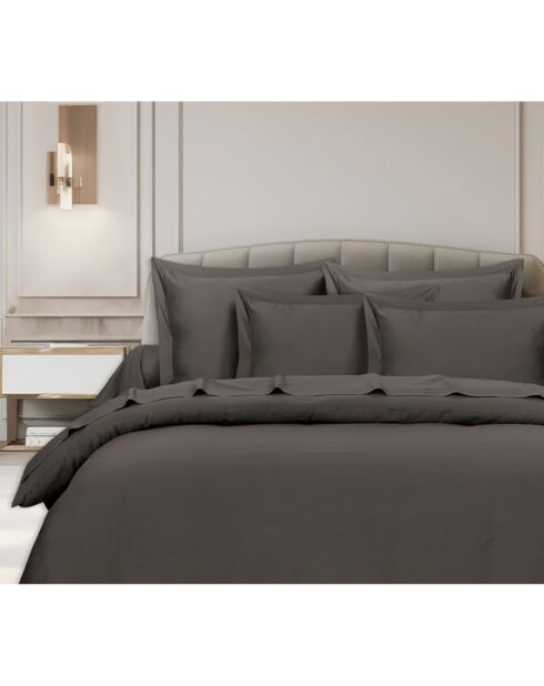 Drap plat en coton anthracite - 240x300 cm