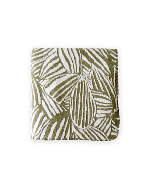 Couverture plaid kaki