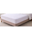 Lot de 2 Protège matelas en coton imperméable bonnet 30 cm blanc