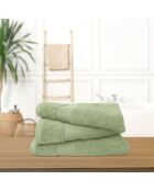 Lot de 3 draps de bain en coton tilleul - 70x130 cm