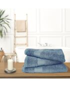Set von 3 blauen Baumwoll-Badetüchern - 70x130 cm
