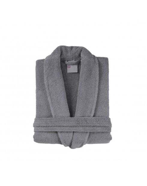 Peignoir homme en coton gris