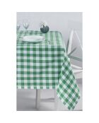 Nappe en coton Carreaux verte - 150x300 cm