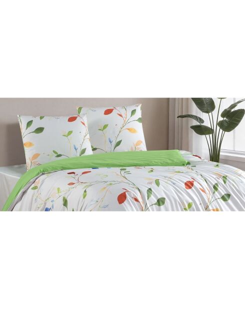 Parure housse de couette avec un taie d'oreiller en coton imprimé multicolore - 140x200 cm