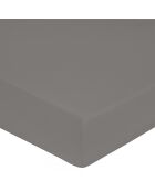 Graues Spannbetttuch aus 100% Baumwollsatin