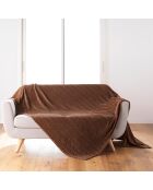 Manta de chocolate Arya - 180 x 220 cm
