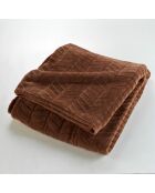 Manta de chocolate Arya - 180 x 220 cm