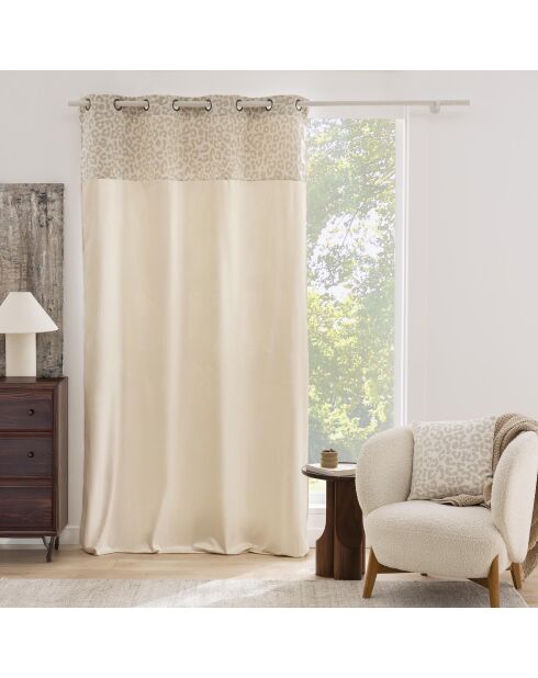 Cortina con ojales Wild natural, 140 x 240 cm