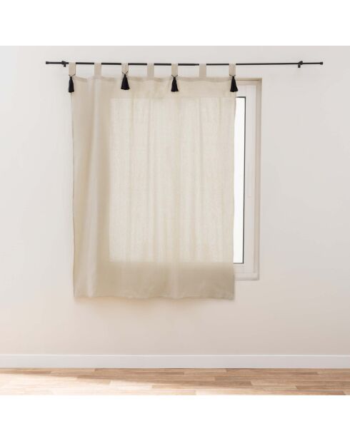 Rideau à passants Cyrine beige - 140 x 180 cm