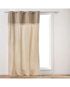 Rideau à oeillets Domino beige - 140 x 240 cm