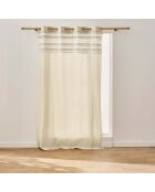 Santos Ösenvorhang aus Baumwolle, 140 x 240 cm, Beige