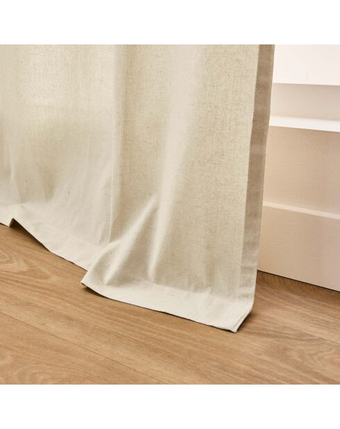 Santos Ösenvorhang aus Baumwolle, 140 x 240 cm, Beige