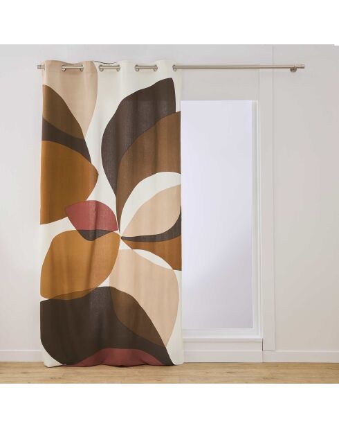 Cortina Mouna con ojales multicolor, 140 x 260 cm