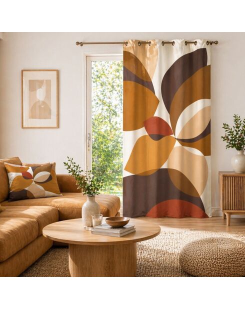 Cortina Mouna con ojales multicolor, 140 x 260 cm