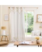 Tenda con occhielli Lacia, colore: avorio, 140 x 240 cm