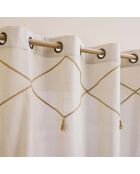 Tenda con occhielli Lacia, colore: avorio, 140 x 240 cm