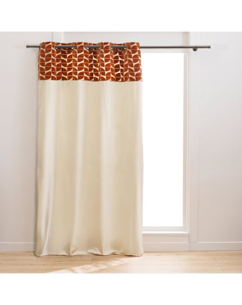 Tenda con occhielli in terracotta Topic - 140 x 240 cm