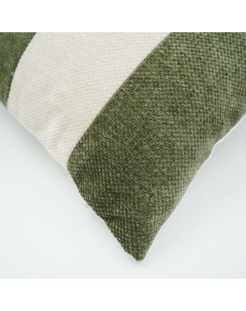 Cojín Elmet blanco/verde - 30 x 50 cm