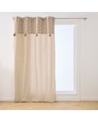 Rideau à oeillets Neirobi beige - 140 x 240 cm