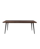 Mesa de comedor negra Alagon - 200 x 90 x 75 cm