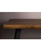 Mesa de comedor negra Alagon - 200 x 90 x 75 cm