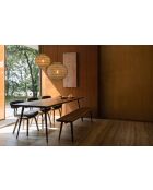 Mesa de comedor negra Alagon - 200 x 90 x 75 cm