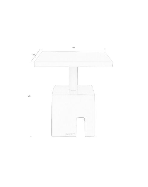 Mesa auxiliar verde gordita - 40 x 40 x 45 cm