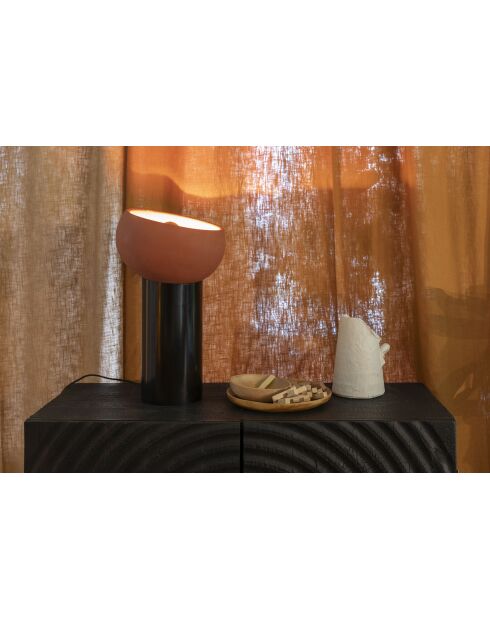 Lampe de table Zahra rouge - 26 x 26 x 47 cm