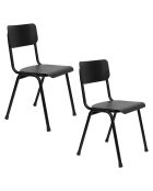 Back To School buitenstoel zwart - 49 x 43 x 82,5 cm