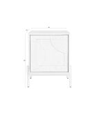 Tavolino Faces beige - 45 x 35 x 60 cm
