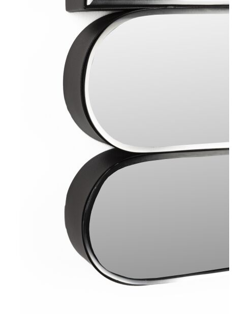 Miroir Aren noir - 71 x 59 x 5 cm