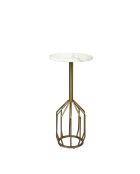 Table d'appoint Salerno M en marbre verte - 25 x 25 x 56 cm