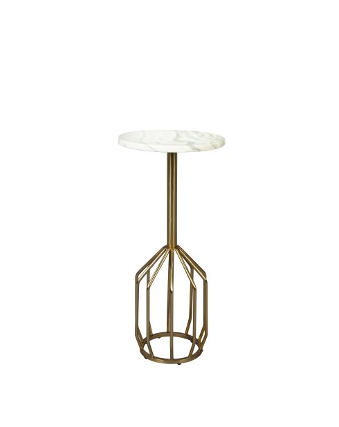 Mesa auxiliar Salerno M de mármol verde - 25 x 25 x 56 cm