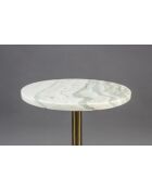 Table d'appoint Salerno M en marbre verte - 25 x 25 x 56 cm