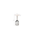 Table d'appoint Salerno M en marbre verte - 25 x 25 x 56 cm