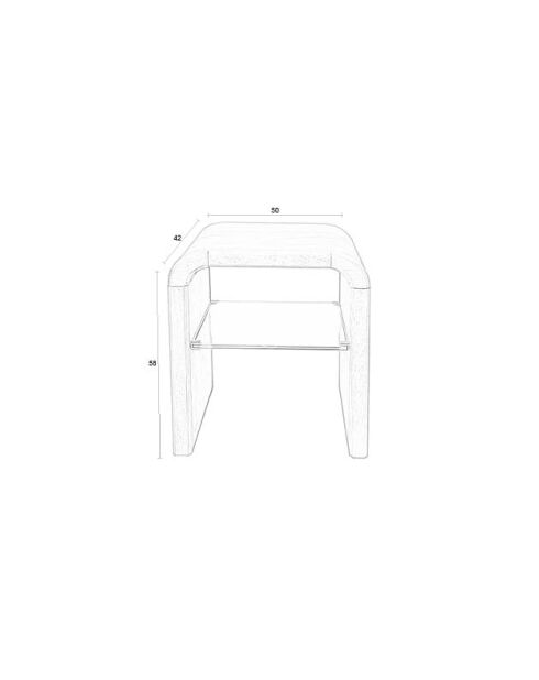Mesa auxiliar Brave natural - 50 x 42 x 58 cm