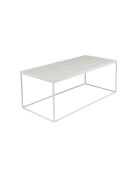Tavolino da caffè smaltato bianco - 93 x 42,5 x 35,5 cm