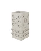 Vase Graphic carré gris - 13.5 x 13.5 x 25 cm