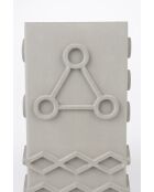 Vase Graphic carré gris - 13.5 x 13.5 x 25 cm