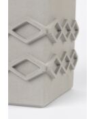 Vase Graphic carré gris - 13.5 x 13.5 x 25 cm