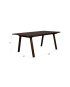 Mesa de comedor marrón Adamello - 180 x 95 x 75 cm