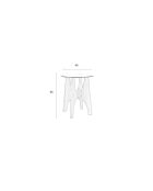Tavolino Kobe beige - 45 x 45 x 55 cm