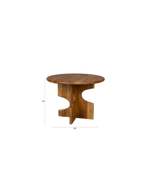 Mesa auxiliar Morgan marrón - 60 x 60 x 45 cm